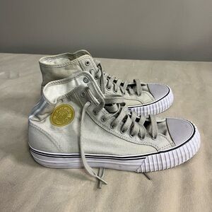 🔥 PF FLYERS High-Top Canvas Sneakers | Women’s 11.5 /Men’s 10 | Vintage-Inspired